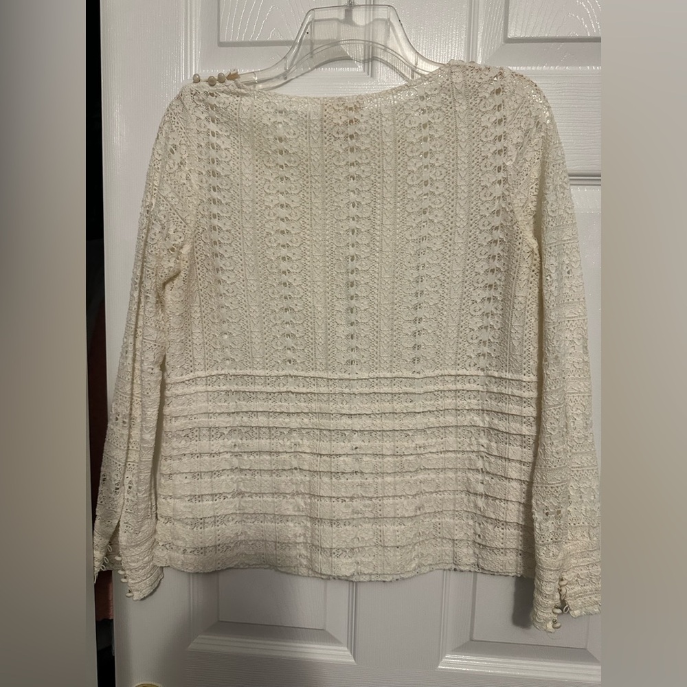 Sezane Cream Lace Top - Picture 3 of 7